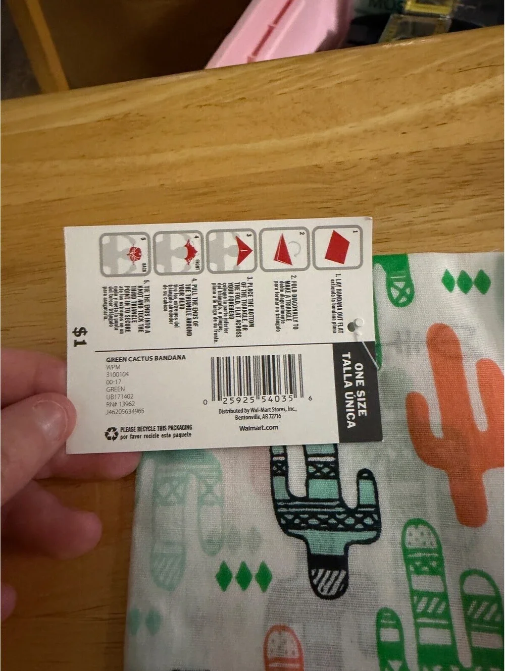 Green Cactus Bandana